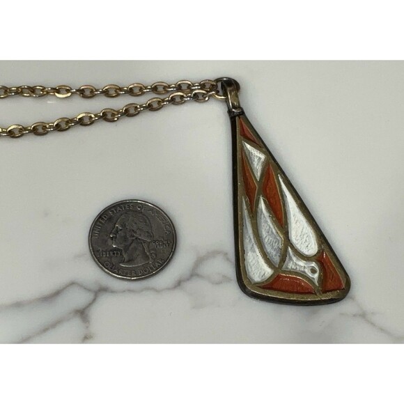 Vintage Terra Sancta Guild 1969 Enamel Dove Pendant Necklace Israel - Picture 14 of 16